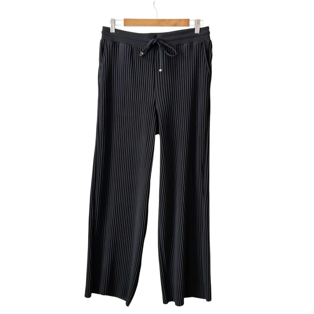 Marc New York Pleated Drawstring Palazzo Wide Leg Pant Women’s‎ Medium Black